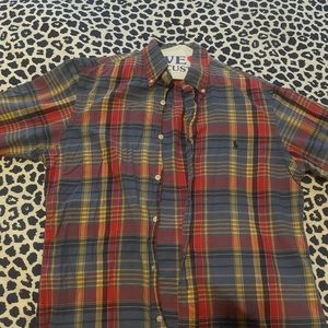 Ralph Lauren mens plaid button down shirt size medium